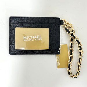 MICHAEL KORS Small Pebbled Leather Chain Card Case - NWOT